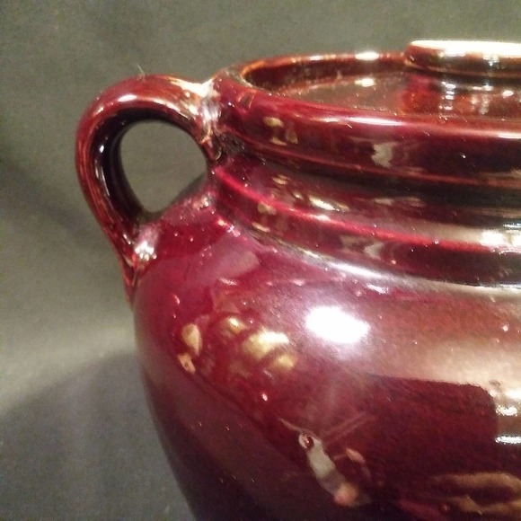 Dark Brown Ceramic Bean Pot USA - Picture 3 of 12